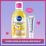 Nivea Aydınlatıcı Micellar Makyaj Temizleme Suyu 400ML ve Glowy Lips Nemlendirici Dudak Parlatıcısı