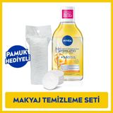 Nivea Aydınlatıcı Serum İçerikli Micellar Makyaj Temizleme Suyu 400ml, Pamuk Hediyeli