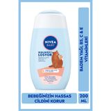 NIVEA Baby Bebek Nemlendirici Losyon 200ml, Hassas Cilt, Bebek Cilt Bakım, Yoğun Nemlendirme