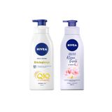 Nivea Besleyici & Sıkılaştırıcı Vücut Sütü 400 ml + Nbody Pump Kiraz Çiçeği&jojoba Yağı Losyon 400 ml