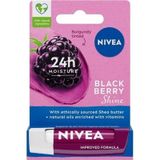Nivea Black Berry Shine 24H Dudak Bakım Kremi 4.8 G