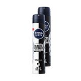 Nivea Black White 2x200 ml Erkek Sprey Deodorant
