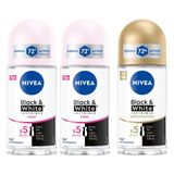 Nivea Black White Invisible Clear 2x50 ml Black White Invisible İpeksi Pürüzsüzlük 50 ml Kadın Stick Deodorant