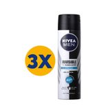 Nivea Black & White Invisible Fresh Antiperspirant Leke Yapmayan Erkek Sprey Deodorant 150 ml x 3