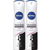 Nivea Black & White Invisible Güçlü Etki 2x150 ml Kadın Sprey Deodorant