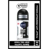 Nivea Black White Invisible Original 50 ml 72 Saat Anti-Perspirant Koruma Erkek Deodorant Roll-On