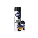 Nivea Black White Sprey Deodorant Erkek 150 Ml + Nivea Mini Roll-on Deodorant 25 Ml