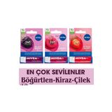 NIVEA Böğürtlen Kiraz Çilek Dudak Bakım Kremi 4.8g X 3