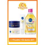 NIVEA C Vitamini Bakım Seti, Micellar Makyaj Temizleme Suyu 400ml,Göz Kremi 15ml, Gündüz ve Gece Yüz Kremi