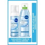 Nivea Canlandırıcı Bakım Rutini, Yüz Temizleme Köpüğü ve Nemlendirici Tonik