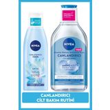 NIVEA Canlandırıcı Micellar Makyaj Temizleme Suyu 400ml ve Nemlendirici Tonik 200ml, Arındırıcı, Normal Cilt, Yüz Temizleyici