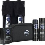 Nivea Çantalı Erkek Cilt Bakım Seti + 2 Deorant Banyo Terliği