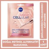 NIVEA Cellular Doğal Retinol Alternatifi Saf Bakuchiol, Hyaluronik Asit içeren Yüz Kağıt Maske, 1 Adet