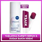 Nivea Cellular Epigenetics Rejuvenating Yaşlanma Karşıtı Cilt Serumu 15ML ve Böğürtlen Renkli Dudak Kremi - 01