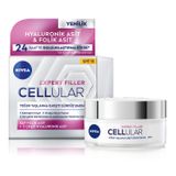 NIVEA Cellular Expert Filler Yoğun Yaşlanma Karşıtı Gündüz Bakım Yüz Kremi 50ml, SPF15, Hyaluronik Asit, Folik Asit