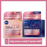NIVEA Cellular Expert Lift Saf Bakuchiol Gelişmiş Gündüz Yüz Kremi SPF 30 Güneş Koruması ve Gece Yüz Kremi 50ml,Saf Hyaluronik Asit