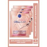NIVEA Cellular Expert Lift Yüz Kağıt Maskesi, Doğal Retinol Alternatifi Saf Bakuchiol, X3 Adet