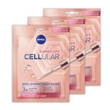 NIVEA Cellular Filler Dolgunlaştırıcı Yüz Maskesi,Hyaluronik Asit ve KolajenTetikleyici,X3 Adet