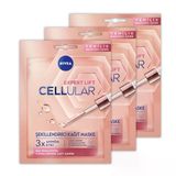 NIVEA Cellular Filler Dolgunlaştırıcı Yüz Maskesi,Hyaluronik Asit ve KolajenTetikleyici,X3 Adet