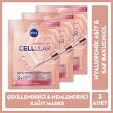 NIVEA Cellular Yüz Kağıt Maskesi x3 Saf Bakuchiol ve Hyaluronik Asit ile Sıkılaştırıcı Etki Tüm Cilt Tipleri İçin