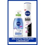 Nivea Çift Fazlı Göz Makyaj Temizleyici 125ml ve Kadın Sprey Deodorant Black&White Invisible Clear 150ml
