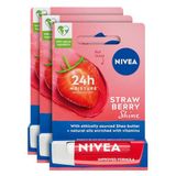 Nivea Çilekli 3x4,8 g Dudak Bakım Kremi