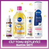 Nivea Cilt Tonu Eşitleyici Bakım Seti, Aydınlatıcı Serum, Makyaj Temizleme Suyu, Gündüz Kremi ve Deodorant