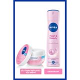 NIVEA Cilt Tonu Eşitleyici Yüz Kremi 100ml ve Sprey Deodorant Pearl&Beauty 150ml, Terlemeye Karşı Koruma