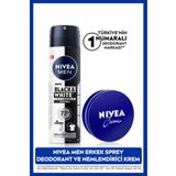 NIVEA Creme 30ml ve MEN Erkek Sprey Deodorant Black&White Invisible Original 150ml, 72Saat Anti-perspirant