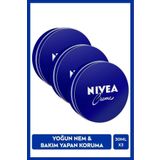 NIVEA Creme 30ml, Yoğun Nemlendirici, Bakım Yapan Koruma, Eucerit, Yumuşak Cilt, El Yüz Vücut, X3 Adet
