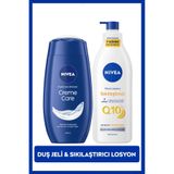 Nivea Creme Care Nemlendirici Duş Jeli 250ml ve Q10 Sıkılaştırıcı Vücut Bakım Losyonu 400ml, C Vitamini