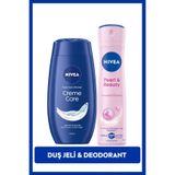 Nivea Creme Care Nemlendirici Duş Jeli 250ml ve Sprey Deodorant Pearl&Beauty 150ml,72 Saat Anti-perspirant