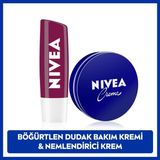Nivea Creme Nemlendirici 30 ml ve Hafif Bordo Işıltı Pürüzsüz Dudaklar İçin 4.8 gr Dudak Bakım Kremi
