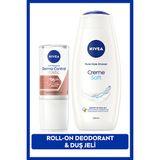 NIVEA Creme Soft Duş Jeli 500ml ve Kadın Rollon Deodorant Derma Control Clinical 50ml, 96Saat Ter Koruması