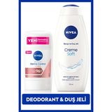 NIVEA Creme Soft Duş Jeli 750ml ve Stick Deodorant Derma Control Clinical 50ml, 96 Saat Anti-perspirant