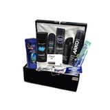 Nivea Damat Bohçası Erkek Bohça Kozmetik Seti Nişan Bohçası Sabmar Erkek Çeyiz Sandığı Siyah 2022055tk