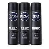 Nivea Deep Dimension 3x150 ml Erkek Deodorant