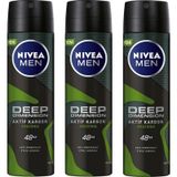 Nivea Deep Dimension Aktif Karbon Amazonia 3x150 Ml Deodorant