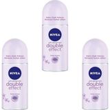 NIVEA Deo Roll-on Kadın Deodorant Double Effect 50 Ml 3 Adet