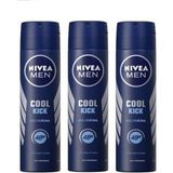 Nivea Deo Sprey Erkek Deodorant Cool Kick 150 ml 3 Adet 4005900156266-3 - 450 ml