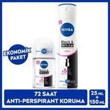 Nivea Deodorant 150 ml İnvisible B&W Clear + Roll On Hediyeli