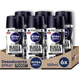 Nivea Deodorant (Black & White Men) - 6 X 100Ml