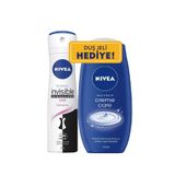 Nivea Deodorant B&w Clear Sprey Kadın 150 ml + Kadın Duş Jeli Crème Care 250 ml 4005900338099