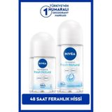 Nivea Deodorant Fresh Natural 50 ml Kadın Roll-On + Mini 25 ml Roll-On