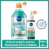 NIVEA Derma Skin Clear 30 ml Cilt Serumu ve 400 ml Micellar Makyaj Temizleme Suyu Normal Ciltler İçin - Yok