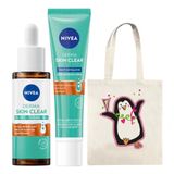 NIVEA Derma Skin Clear Dengeleyici ve Sivilce Karşıtı Serum 30ml ve Gece Arındırıcı Krem 40ml, Niasinamid