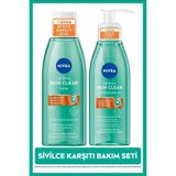 NIVEA Derma Skin Clear Karşıtı Yüz Temizleme Jeli 150ml ve Nemlendirici Tonik 200ml, Nisaniamid