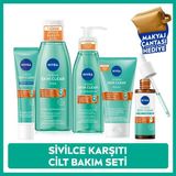 Nivea Derma Skin Clear Sivilce Karşıtı Set Serum, Yüz Temizleme Jeli,tonik, Peeling, Gece Kremi 5 Adet Tüm Cilt Tipleri İçin Serum Yüz Temizleme Jeli
