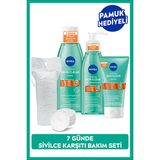 Nivea Derma Skin Clear Sivilce Karşıtı Yüz Temizleme Jeli 150 ml Tonik 200 ml ve 150 ml Peeling