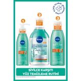 Nivea Derma Skin Clear Sivilce Karşıtı Yüz Temizleme Jeli 150ml, Makyaj Temizleme Suyu 400ml ve Tonik200ml